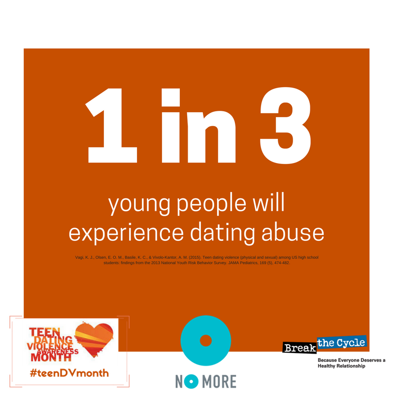 1 in 3 young people will experience dating abuse