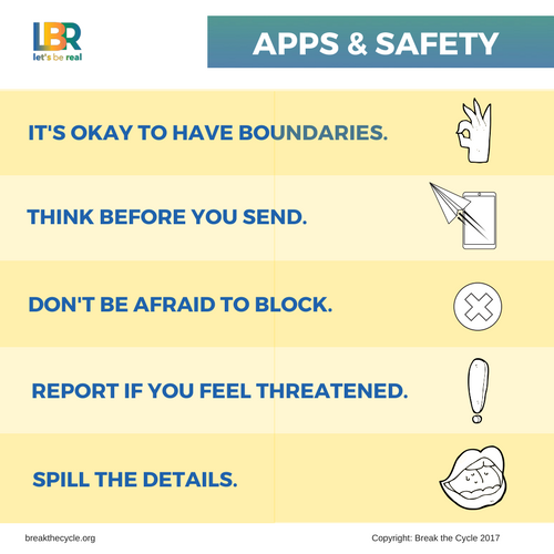 dating apps and safety handout screenshot