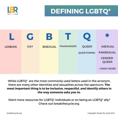 defining LGBTQ* handout screenshot